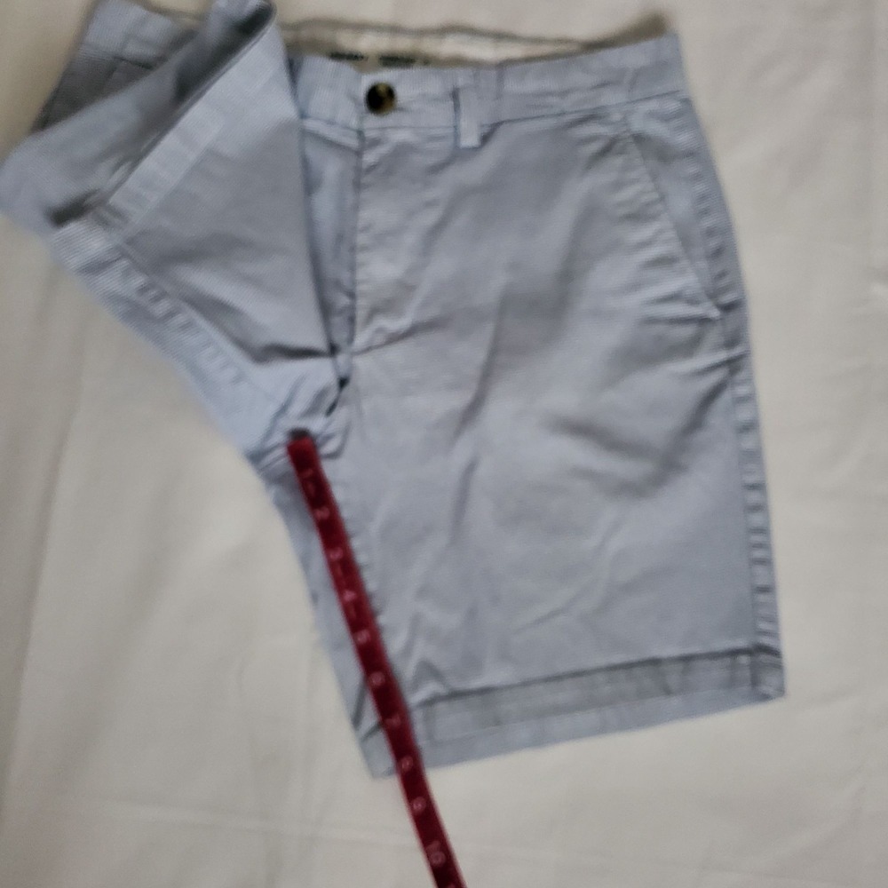 Old Navy Men's Ultimate Slim Micro-Stripe Chino Shorts Mini Blue Striped Size 30 - Picture 10 of 12